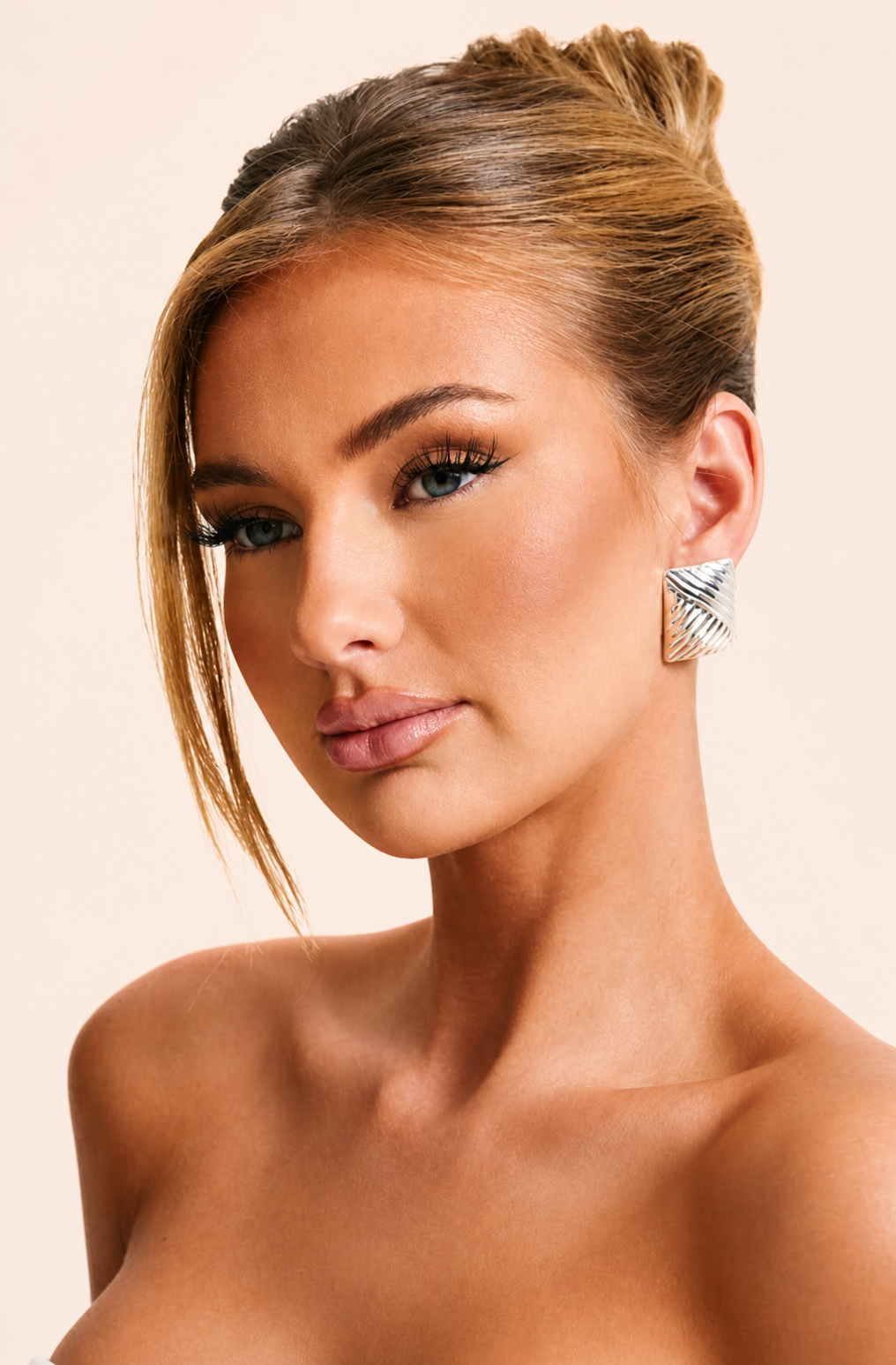 Pendientes Linear Edge - Plata