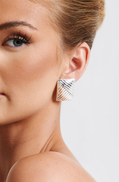 Pendientes Linear Edge - Plata